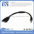 3.5mm headphone jack Male to 2 Female Y Splitter Cable adapter